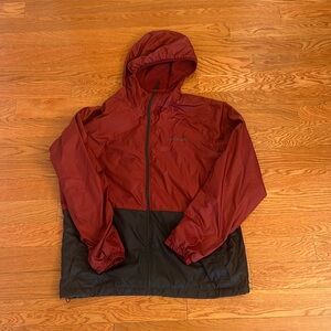 Columbia Fleece Lined Windbreaker - Size‎ Large - Maroon and Black
